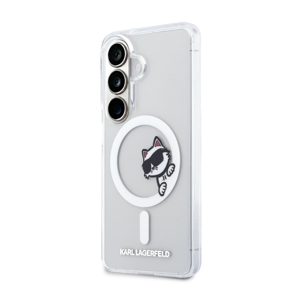 Zadní kryt Karl Lagerfeld IML Choupette Peekaboo Logo Magnetic pro Samsung Galaxy S26 průhledný - náhled 2