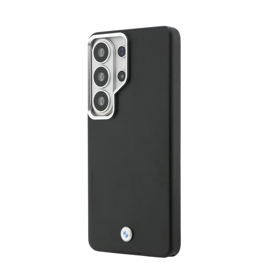 Zadní kryt BMW Signature PU Leather Metal Logo Magnetic pro Samsung Galaxy S26 Ultra černý - náhled 2