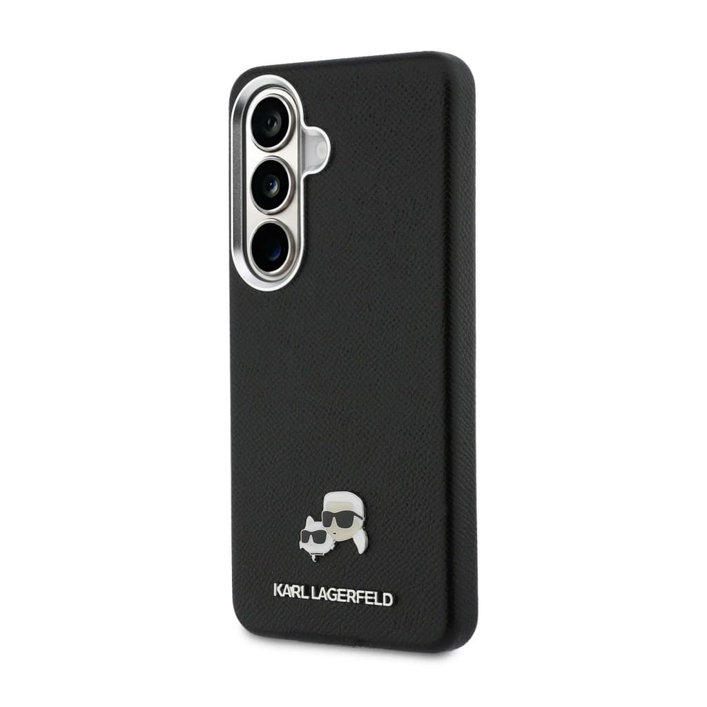 Zadní kryt Karl Lagerfeld Grained PU Leather K&amp;CH Heads Magnetic pro Samsung Galaxy S26 černý - náhled 2