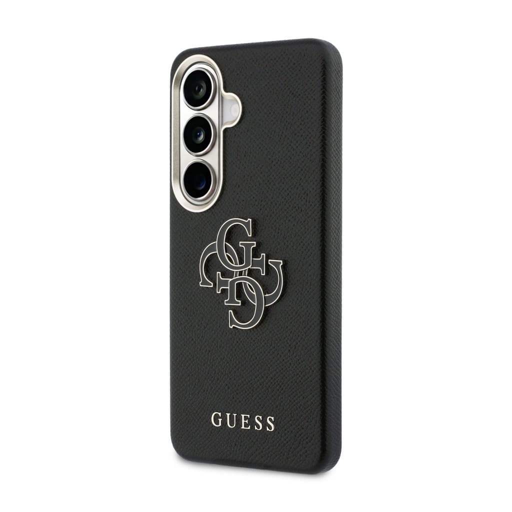 Zadní kryt Guess PU 4G Resin Metal Logo pro Samsung Galaxy S26+ černý - náhled 2