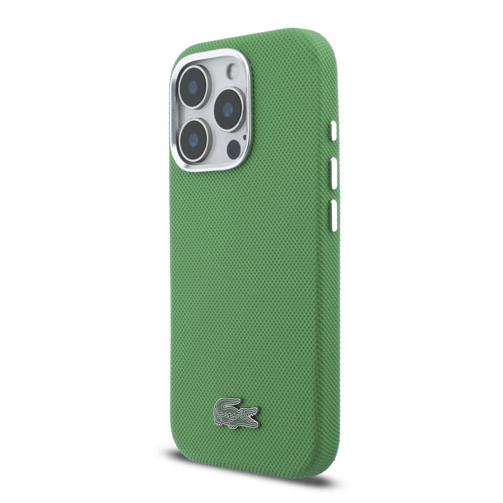 Zadní kryt Lacoste PVC Iconic Petit Pique Metal Logo MagSafe pro iPhone 16 Pro Max Estragon Green - náhled 2