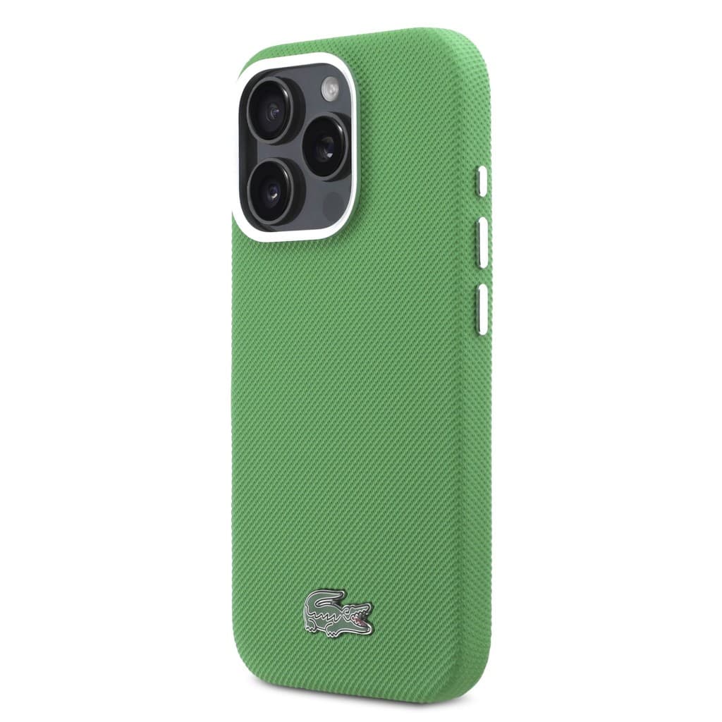 Zadní kryt Lacoste PVC Iconic Petit Pique Metal Logo MagSafe pro iPhone 16 Pro Estragon Green - náhled 2
