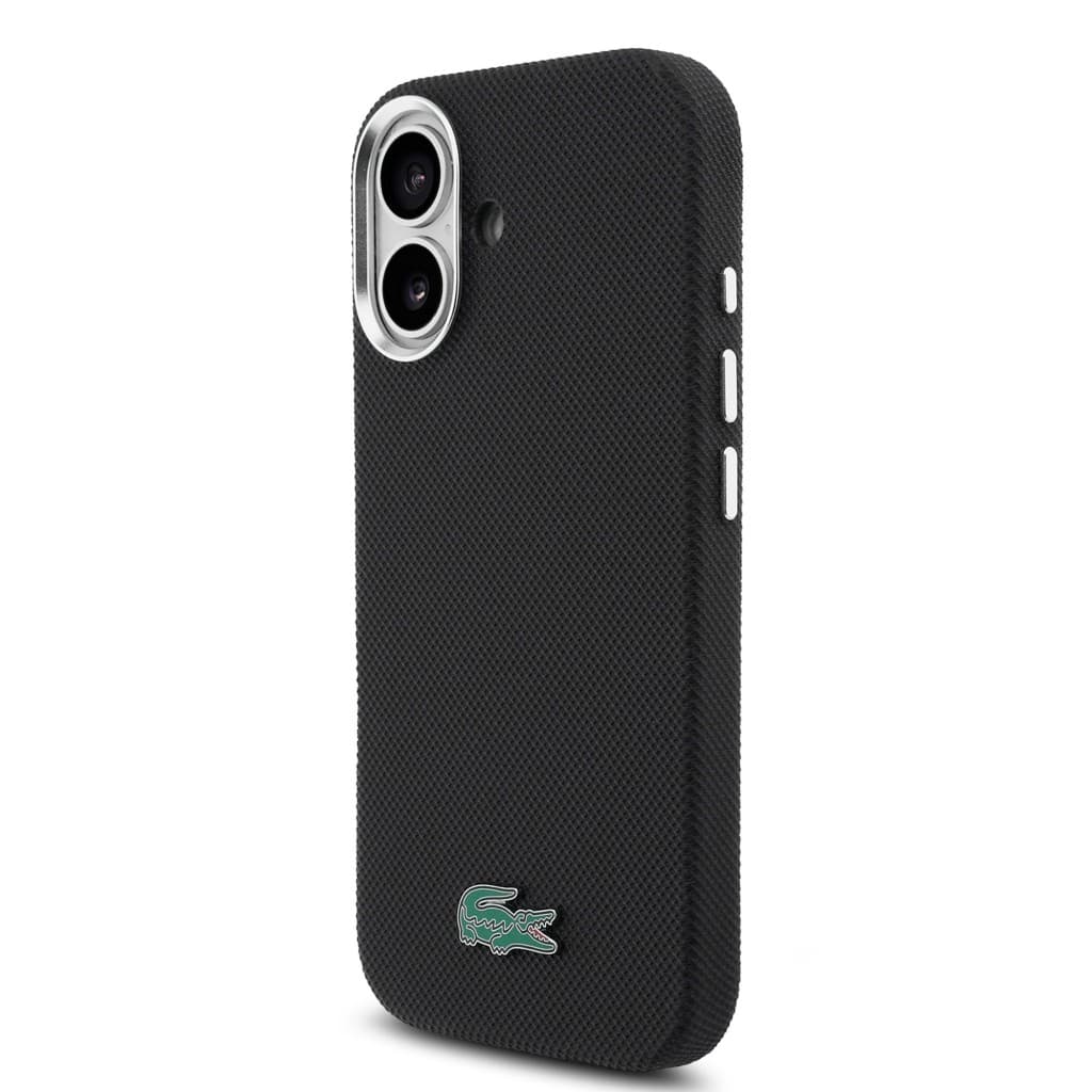Zadní kryt Lacoste PVC Iconic Petit Pique Metal Logo MagSafe pro iPhone 16 černý - náhled 2