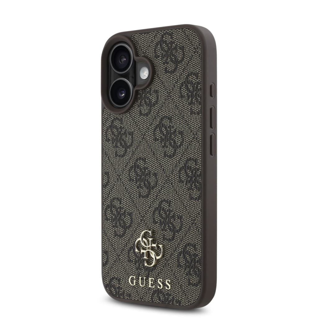 Zadní kryt Guess PU 4G Small Metal Logo MagSafe pro iPhone 16 Plus hnědý - náhled 2