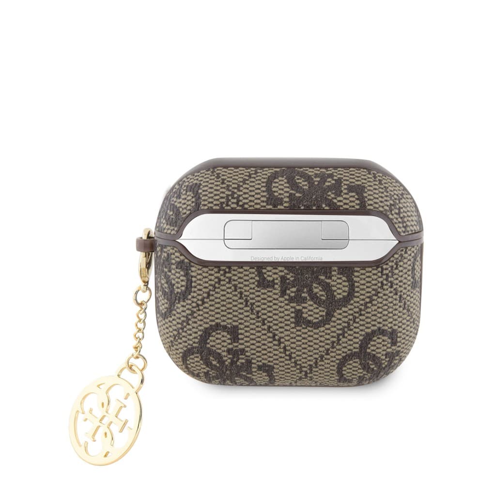 Pouzdro Guess 4G PU Charm pro AirPods 3 hnědé - náhled 2