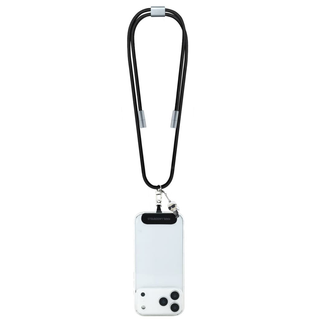 Popruh s kabelem Karl Lagerfeld Ikonik Charm USB-C/USB-C černý - náhled 2