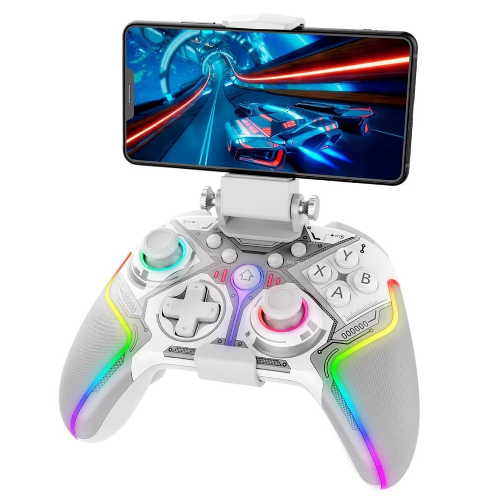 Gamepad iPega 9666BH Bluetooth RGB pro Android/iOS/PS3/PS4/PC/N-Switch bílý - náhled 2