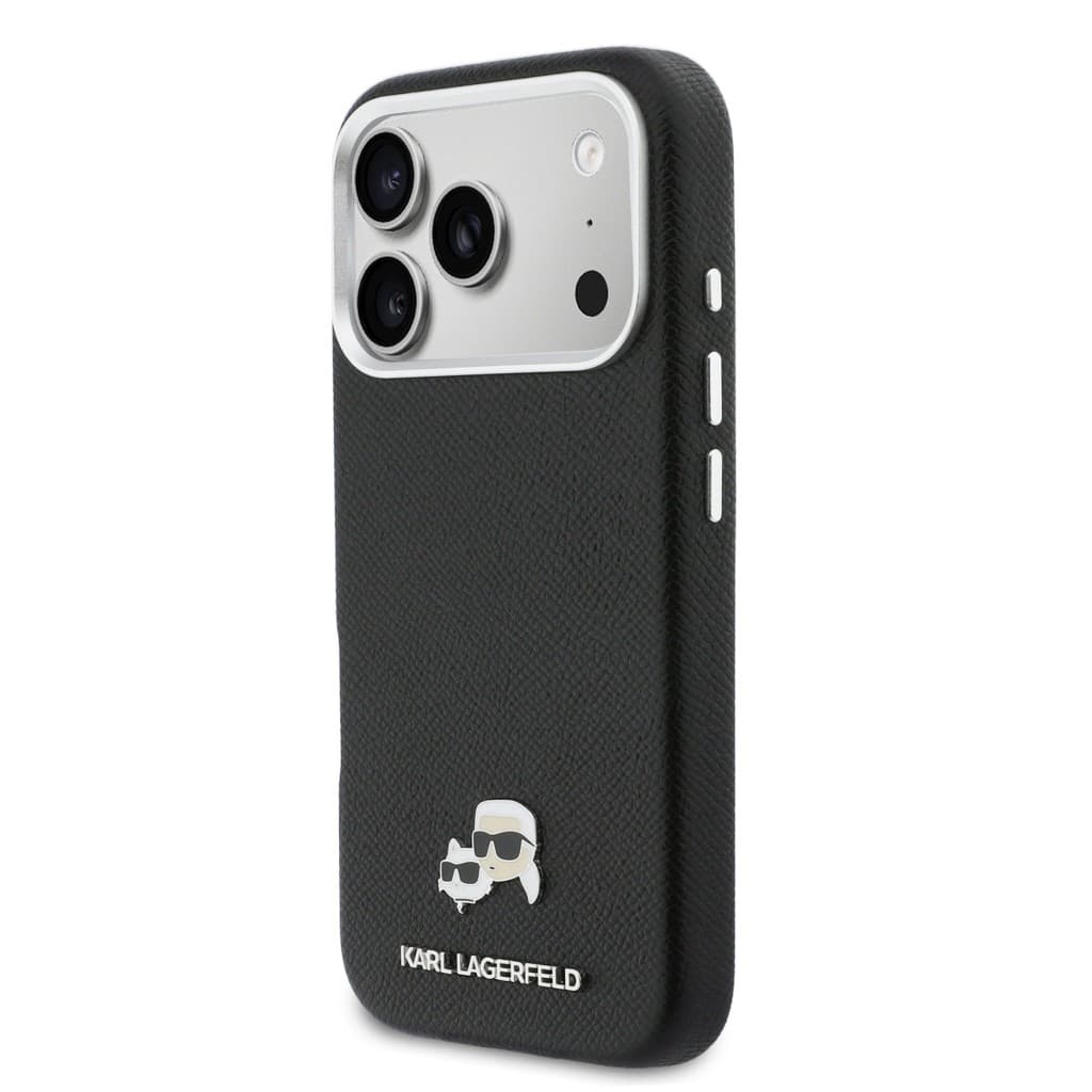 Zadní kryt Karl Lagerfeld PU Karl and Choupette Heads Pins MagSafe pro iPhone 17 Pro Max černý - náhled 2