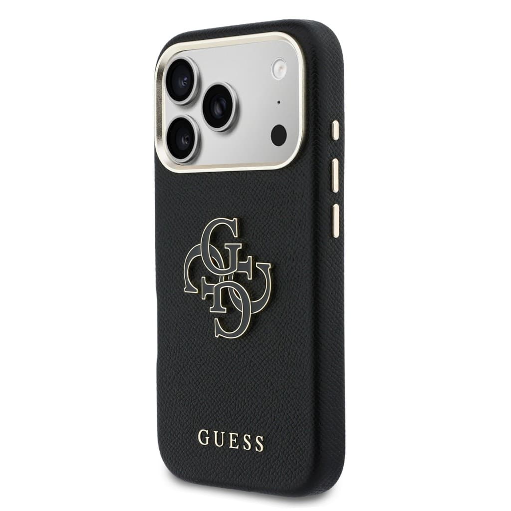 Zadní kryt Guess PU Resin Logo pro iPhone 17 Pro černý - náhled 2