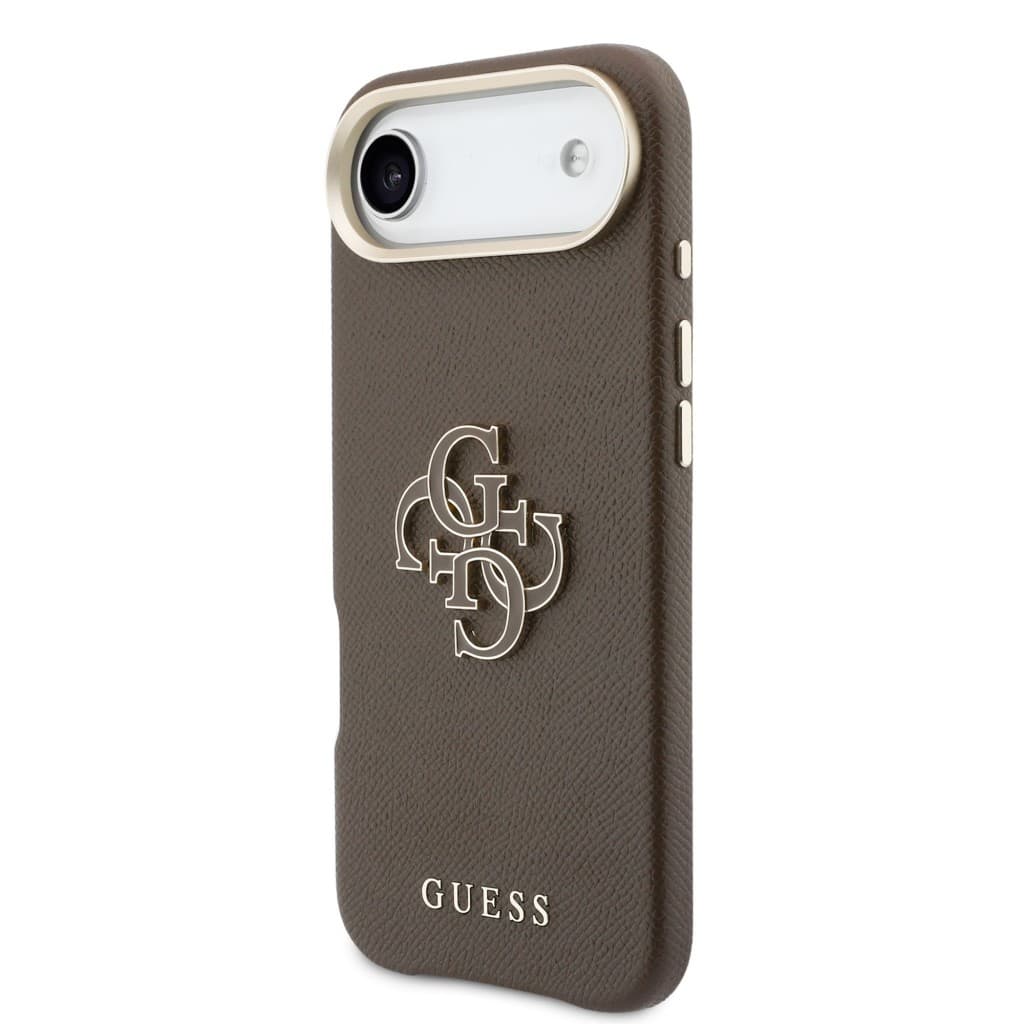 Zadní kryt Guess PU Resin Logo pro iPhone Air hnědý - náhled 2