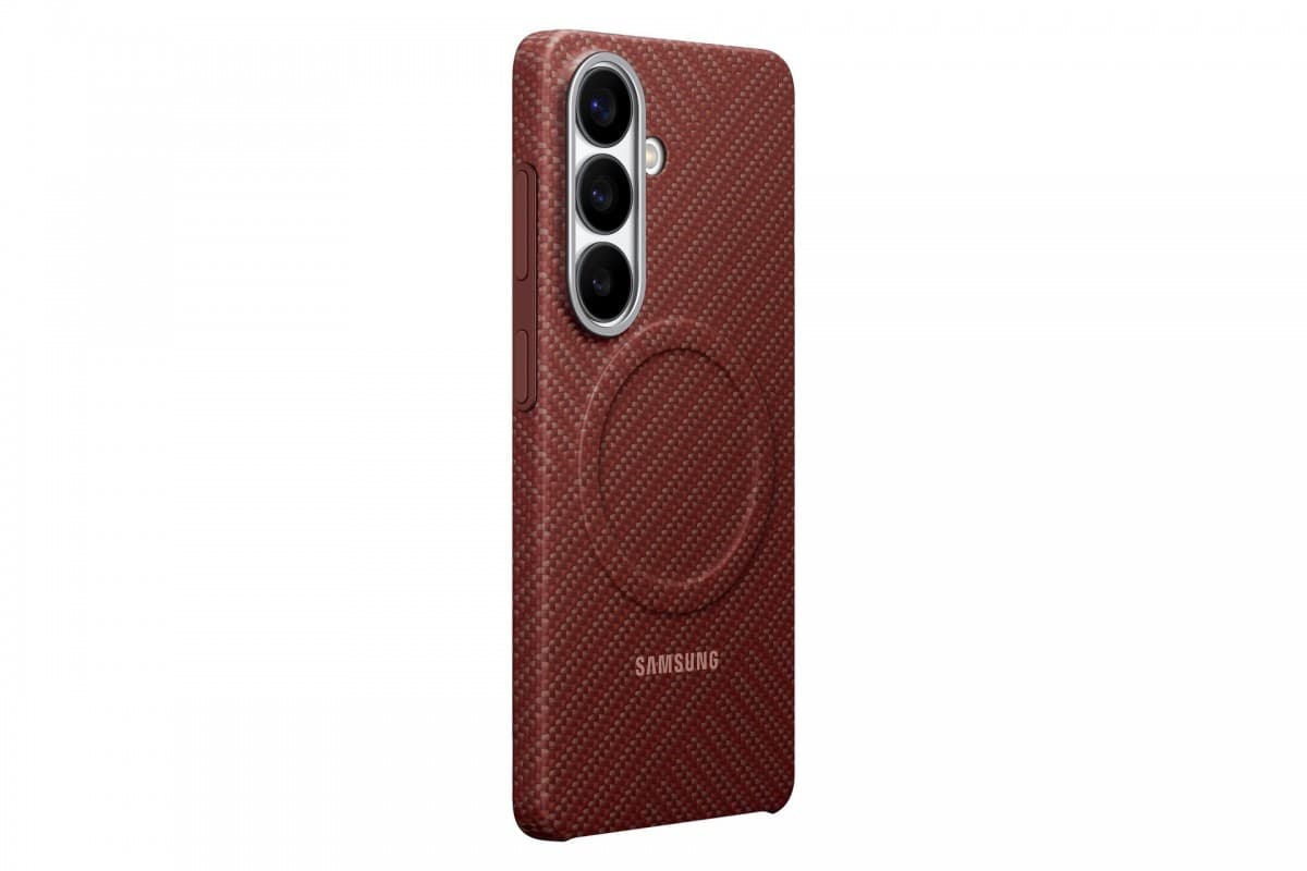 Kryt magnetický Samsung Carbon (EF-KS942SRE) pro Galaxy S26 korálově červený - náhled 2
