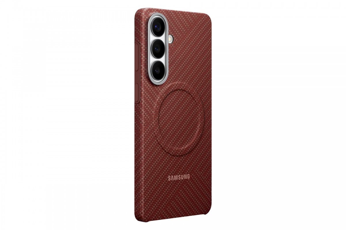 Kryt magnetický Samsung Carbon (EF-KS947SRE) pro Galaxy S26+ korálově červený - náhled 2