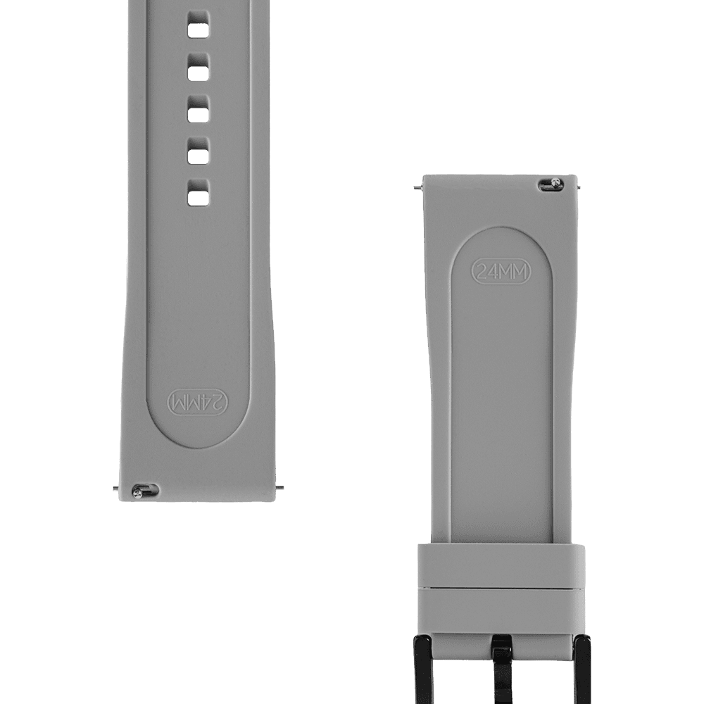 Řemínek Tactical Quick Release silikonový 24mm šedý - náhled 2