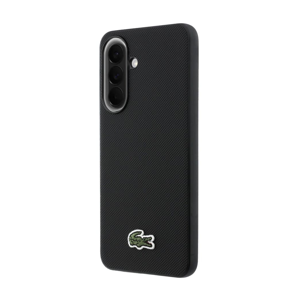 Kryt Lacoste Iconic Petit Pique Woven Logo MagSafe pro Samsung Galaxy A57 černý - náhled 2