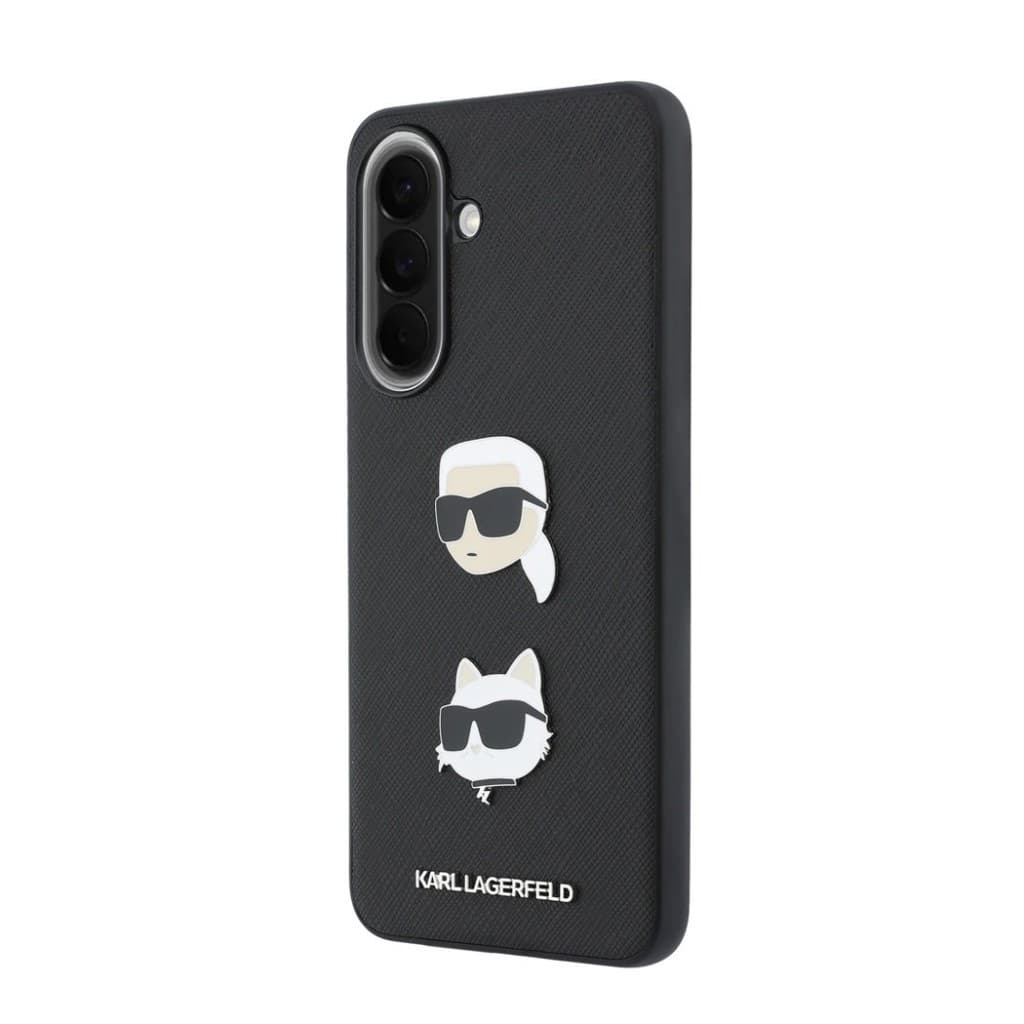 Kryt Karl Lagerfeld Liquid Silicone Metal Karl and Choupette pro Samsung Galaxy A57 černý - náhled 2