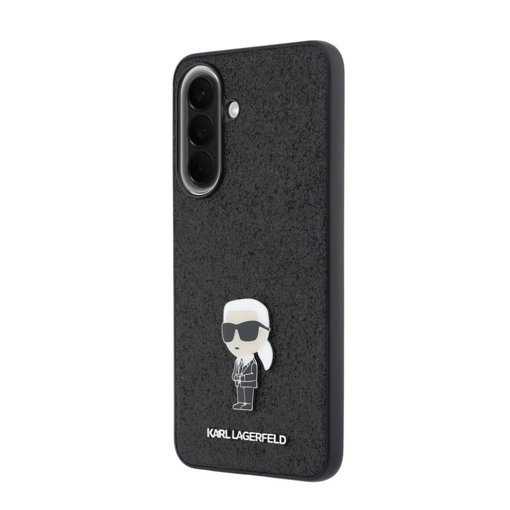 Kryt Karl Lagerfeld Fixed Glitter Metal Ikonik pro Samsung Galaxy A57 černý - náhled 2