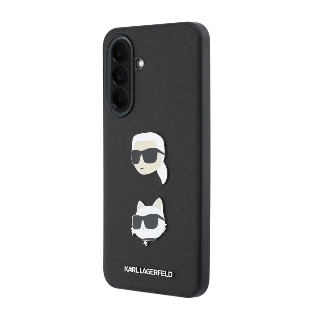 Kryt Karl Lagerfeld Liquid Silicone Metal Karl and Choupette pro Samsung Galaxy A37 černý - náhled 2