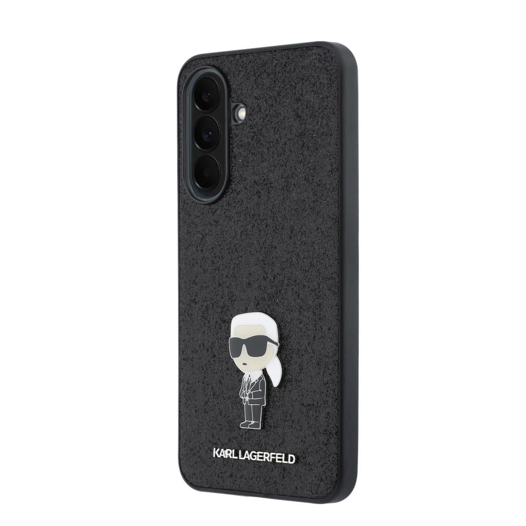 Kryt Karl Lagerfeld Fixed Glitter Metal Ikonik pro Samsung Galaxy A37 černý - náhled 2