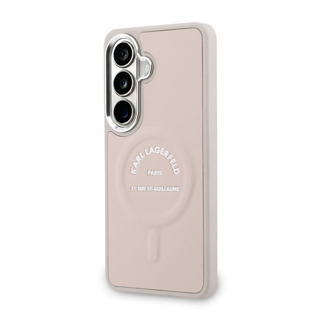 Zadní kryt Karl Lagerfeld PU RSG Logo Magnetic pro Samsung Galaxy S26 růžový - náhled 2