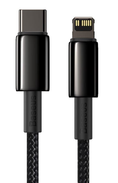 Baseus CATLWJ-A01 Tungsten Gold Fast Charge Kabel USB-C to Lightning  20W 2m Black - náhled 2