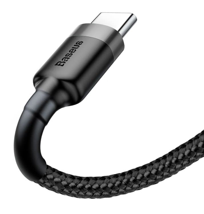 Baseus CATKLF-BG1 Cafule Kabel USB-C 3A 1m Grey/Black - náhled 2