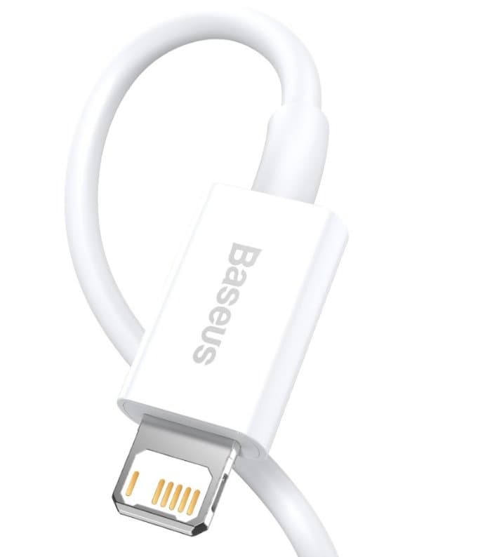 Baseus CALYS-02 Superior Fast Charging Kabel Lightning 2.4A 0.25m White - náhled 2