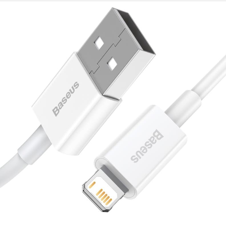 Baseus CALYS-A02 Superior Fast Charging Kabel Lightning 2.4A 1m White - náhled 2