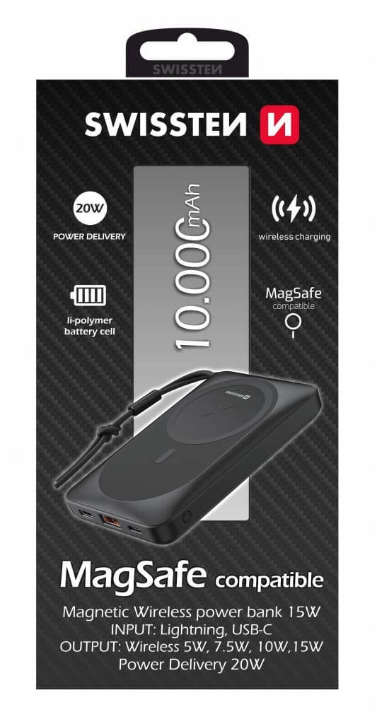 Swissten power bank (magsafe compatible) 10000 mah - náhled 2