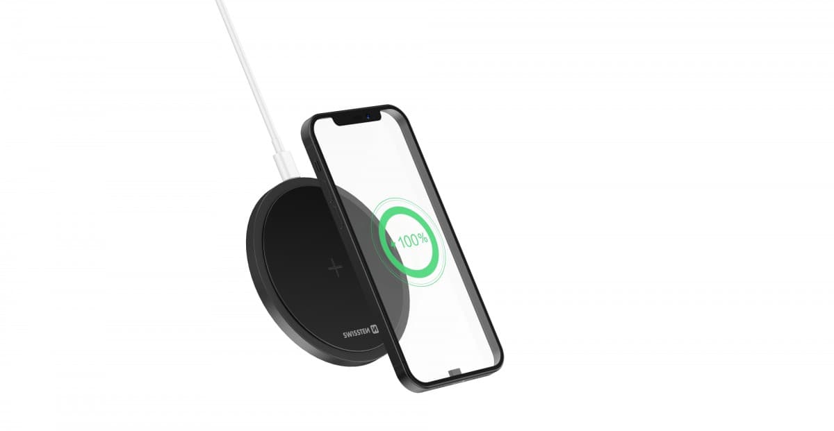 Swissten wireless nabíječka 15w černá - náhled 2
