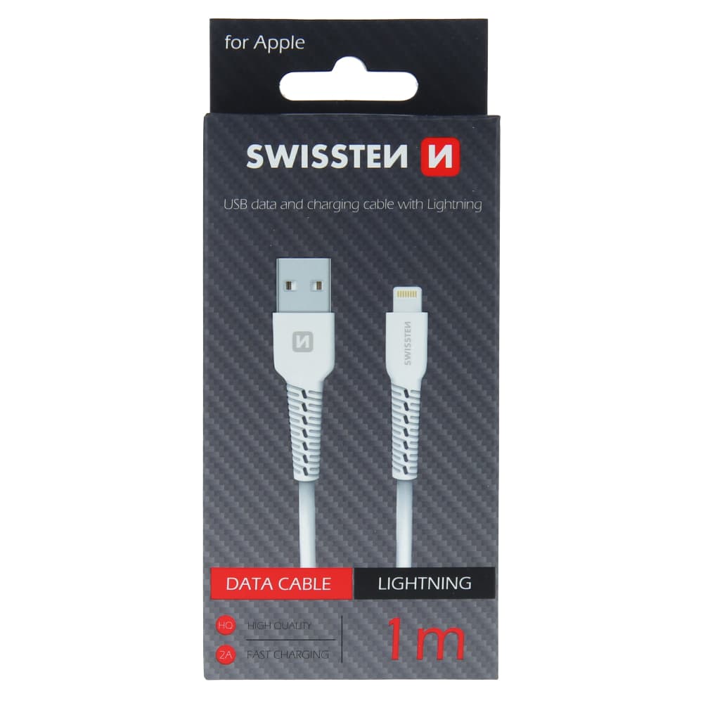 Datový kabel swissten usb / lightning 1,0 m bílý - náhled 2