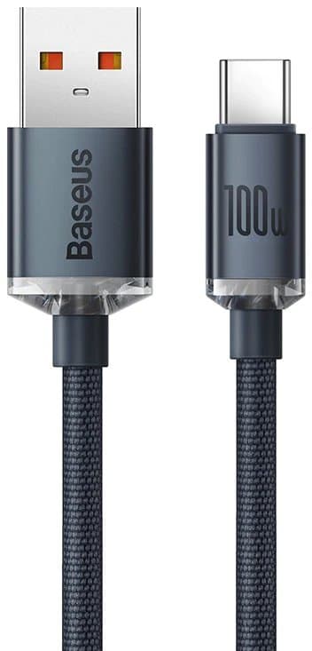 Baseus CAJY000401 Crystal Shine Series Datový Kabel USB - USB-C 100W 1,2m Black - náhled 2