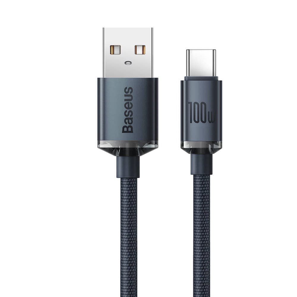 Baseus CAJY000501 Crystal Shine Series Datový Kabel USB - USB-C 100W 2m Black - náhled 2