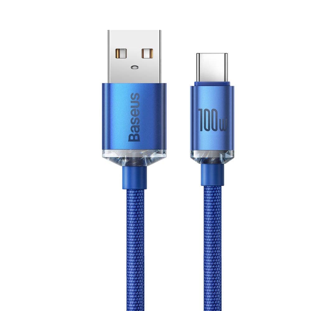 Baseus CAJY000503 Crystal Shine Series Datový Kabel USB - USB-C 100W 2m Blue - náhled 2