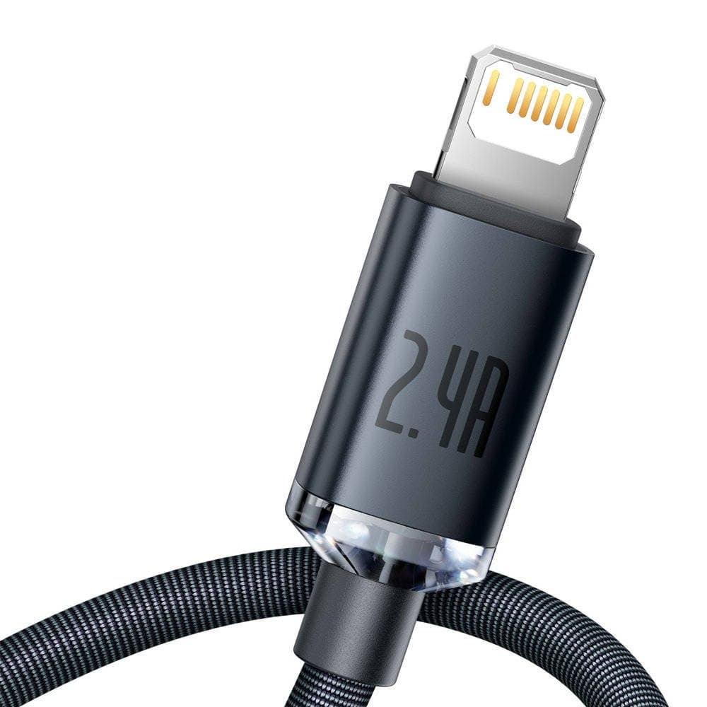 Baseus CAJY000001 Crystal Shine Series Datový Kabel USB - Lightning 20W 1,2m Black - náhled 2