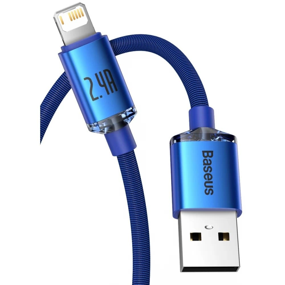 Baseus CAJY000003 Crystal Shine Series Datový Kabel USB - Lightning 20W 1,2m Blue - náhled 2