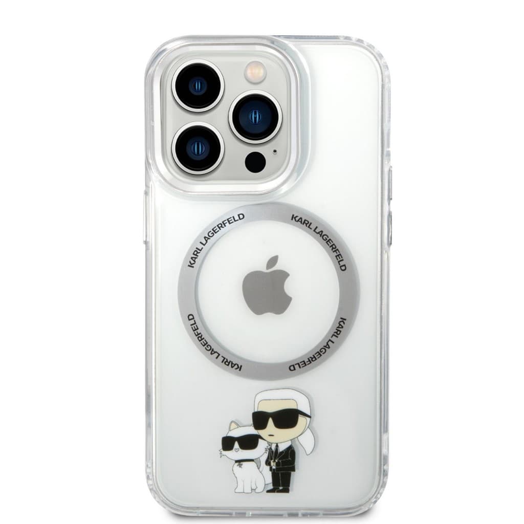 Karl Lagerfeld MagSafe Kompatibilní Kryt IML Karl and Choupette NFT pro iPhone 14 Pro Max Transparent - náhled 2