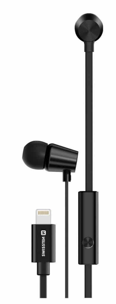 Sluchátka swissten earbuds dynamic lightning ys500 černá - náhled 2