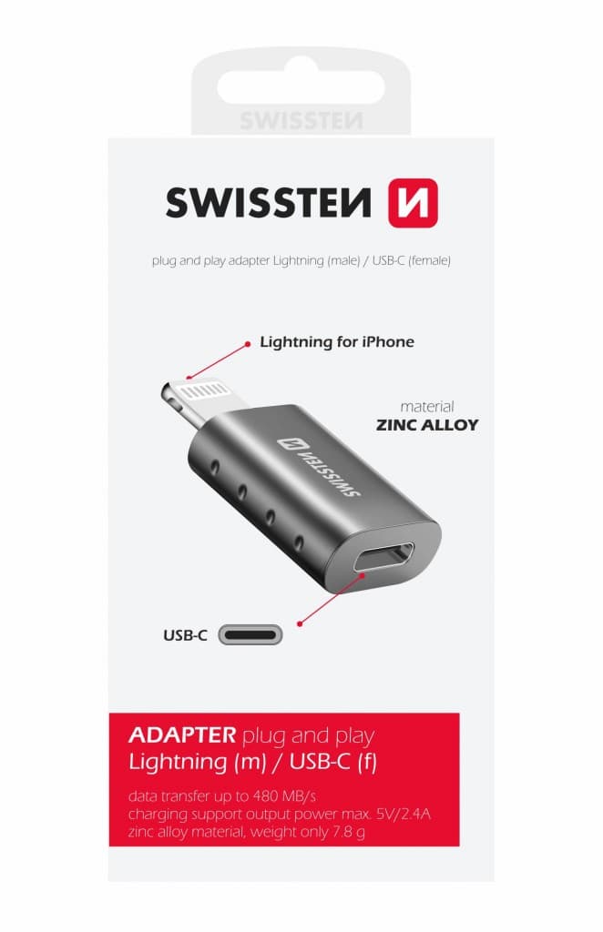 Swissten adapter lightning(m)/usb-c(f) - náhled 2