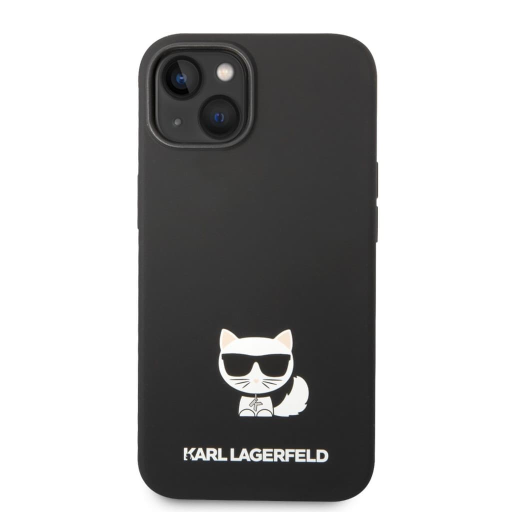 Karl Lagerfeld Liquid Silicone Choupette Zadní Kryt pro iPhone 14 Plus Black - náhled 2
