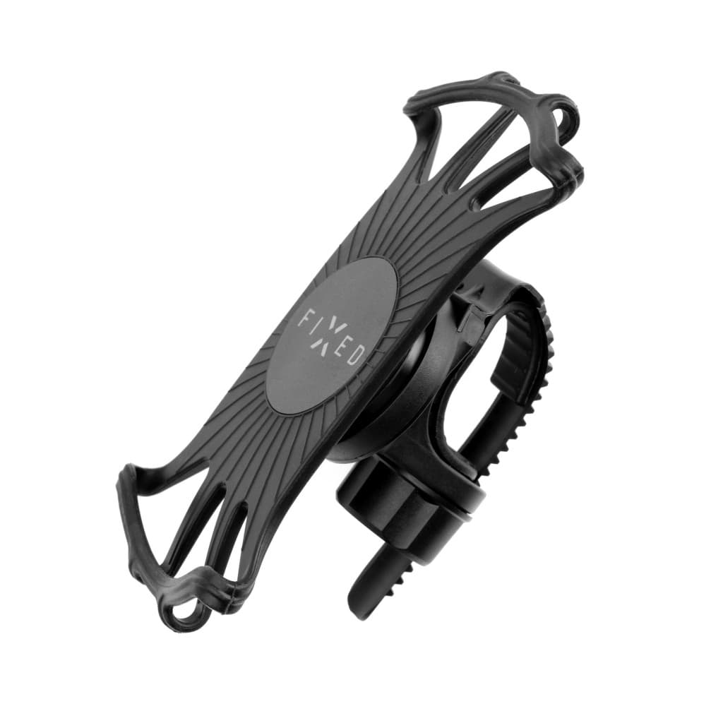 Odnímatelný silikonový držák mobilního telefonu na kolo FIXED Bikee 2, černý - náhled 2