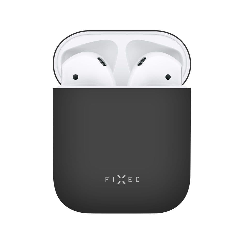 Ultratenké silikonové pouzdro FIXED Silky pro Apple Airpods, černé - náhled 2