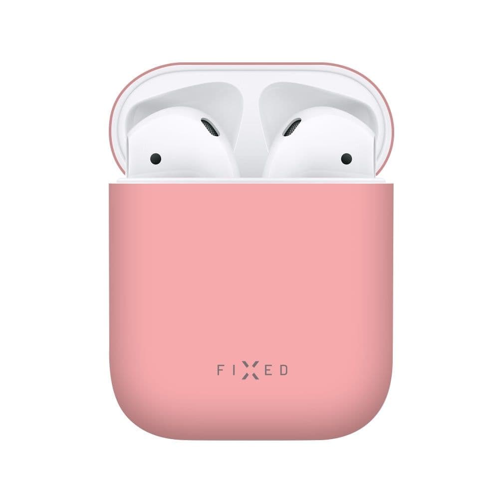Ultratenké silikonové pouzdro FIXED Silky pro Apple Airpods, růžové - náhled 2