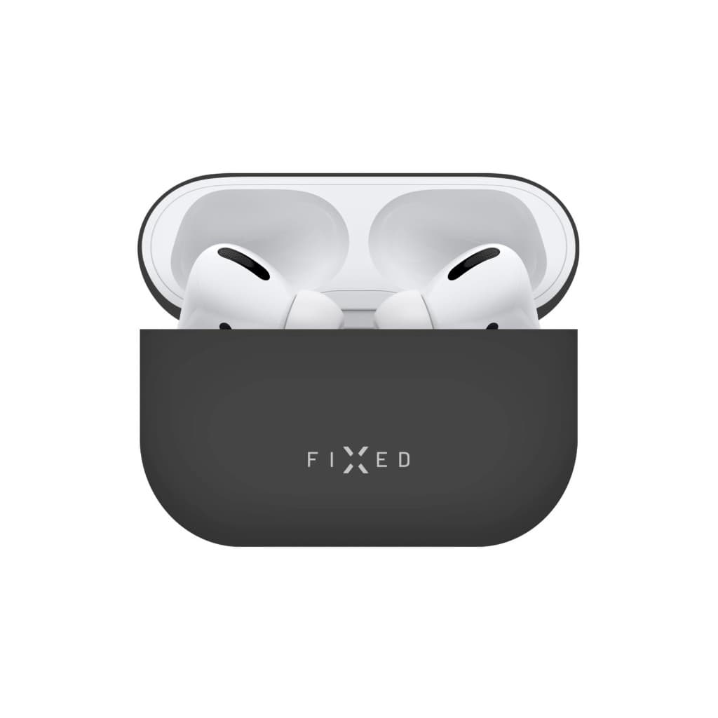 Ultratenké silikonové pouzdro FIXED Silky pro Apple Airpods Pro, černé - náhled 2