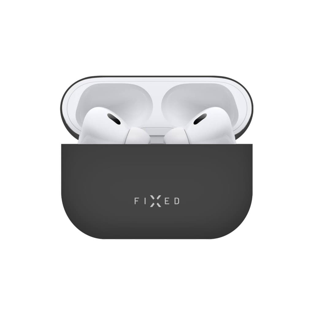 Ultratenké silikonové pouzdro FIXED Silky pro Apple AirPods Pro 2, černé - náhled 2