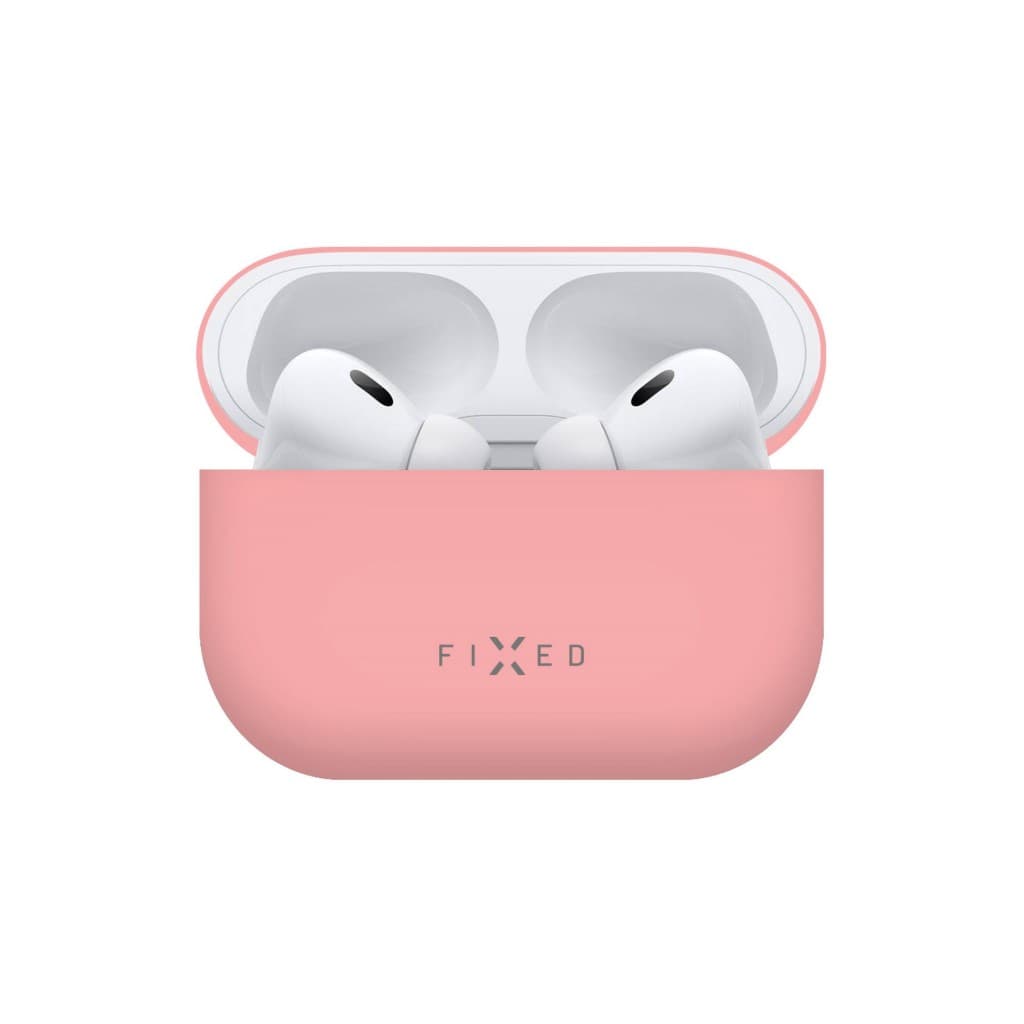 Ultratenké silikonové pouzdro FIXED Silky pro Apple AirPods Pro 2, růžové - náhled 2