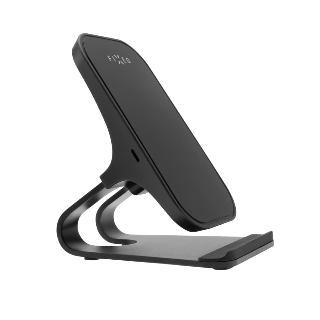 Stojánek s rychlým bezdrátovým nabíjením FIXED Frame Wireless, 15W, černý - náhled 2