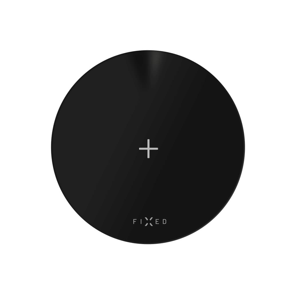 Podložka pro rychlé bezdrátové nabíjení telefonu FIXED SlimPad, 15W, černá - náhled 2