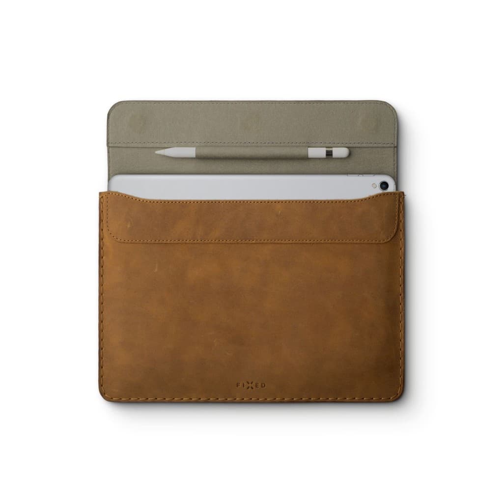 Kožené pouzdro FIXED Oxford pro Apple iPad 9,7" (2016/2017/2018), iPad Air, IPad Air 2, iPad Pro 9,7" (2016), hnědé - náhled 2