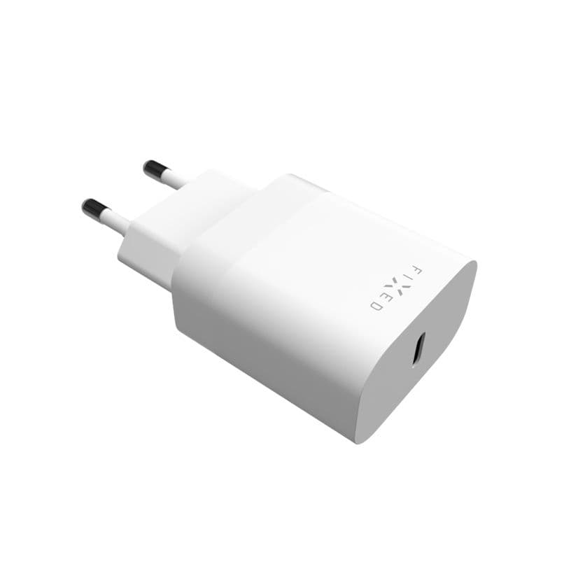 Síťová nabíječka FIXED s USB-C výstupem a podporou PD, 20W, bílá - náhled 2