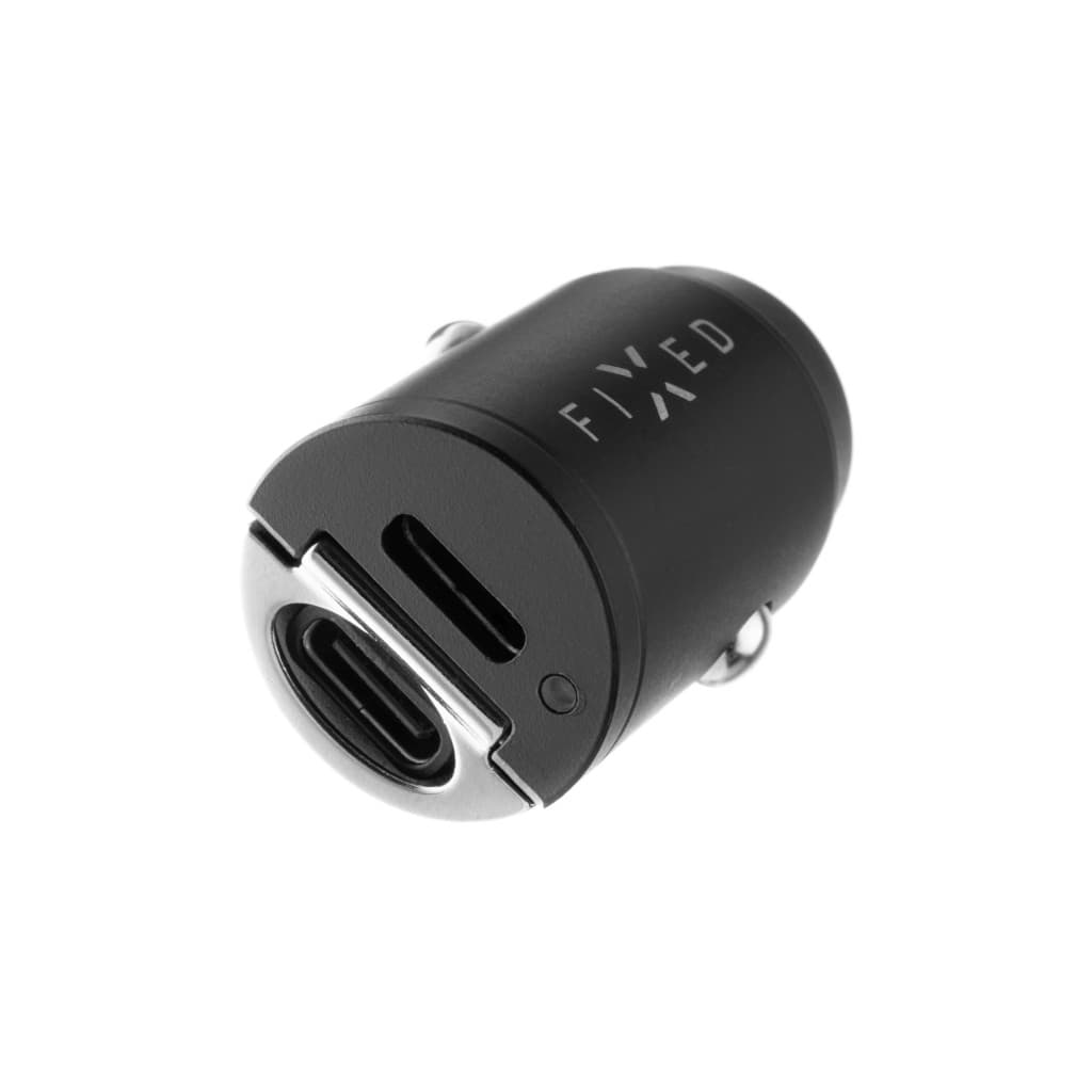 Autonabíječka FIXED s 2xUSB-C výstupem v miniaturním provedení, podpora PD, 30W, černá - náhled 2